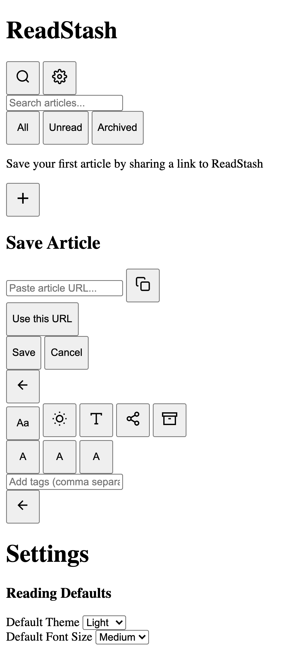 ReadStash Pro Annual main interface